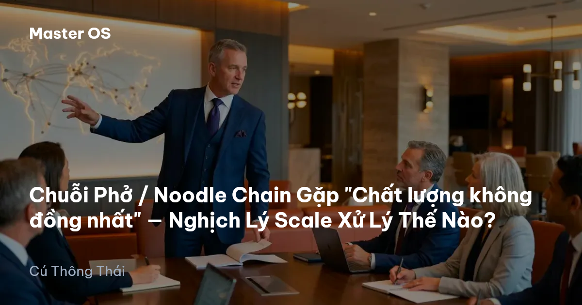 Chuỗi Phở / Noodle Chain Gặp "Chất lượng không đồng nhất" — Nghịch Lý Scale Xử Lý Thế Nào?