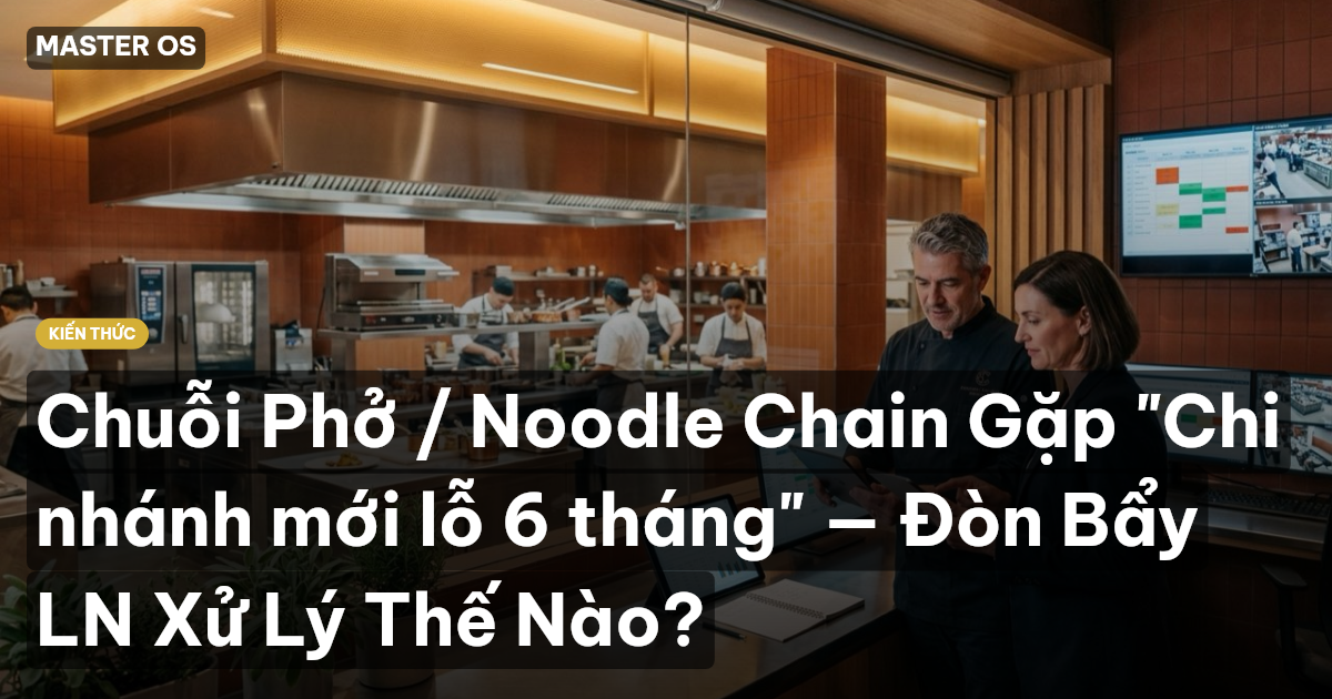 Chuỗi Phở / Noodle Chain Gặp "Chi nhánh mới lỗ 6 tháng" — Đòn Bẩy LN Xử Lý Thế Nào?