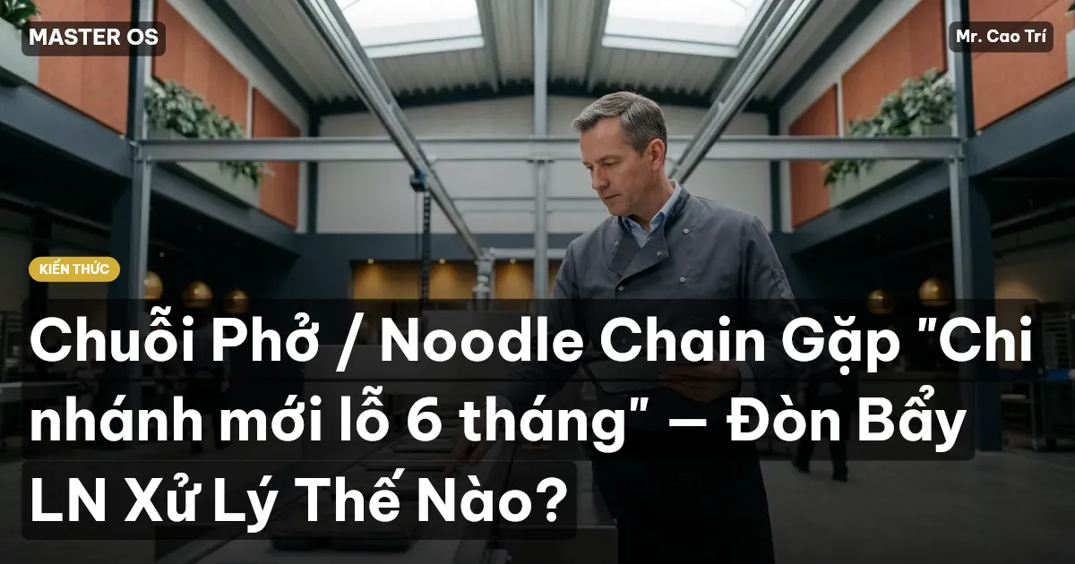 Chuỗi Phở / Noodle Chain Gặp "Chi nhánh mới lỗ 6 tháng" — Đòn Bẩy LN Xử Lý Thế Nào?