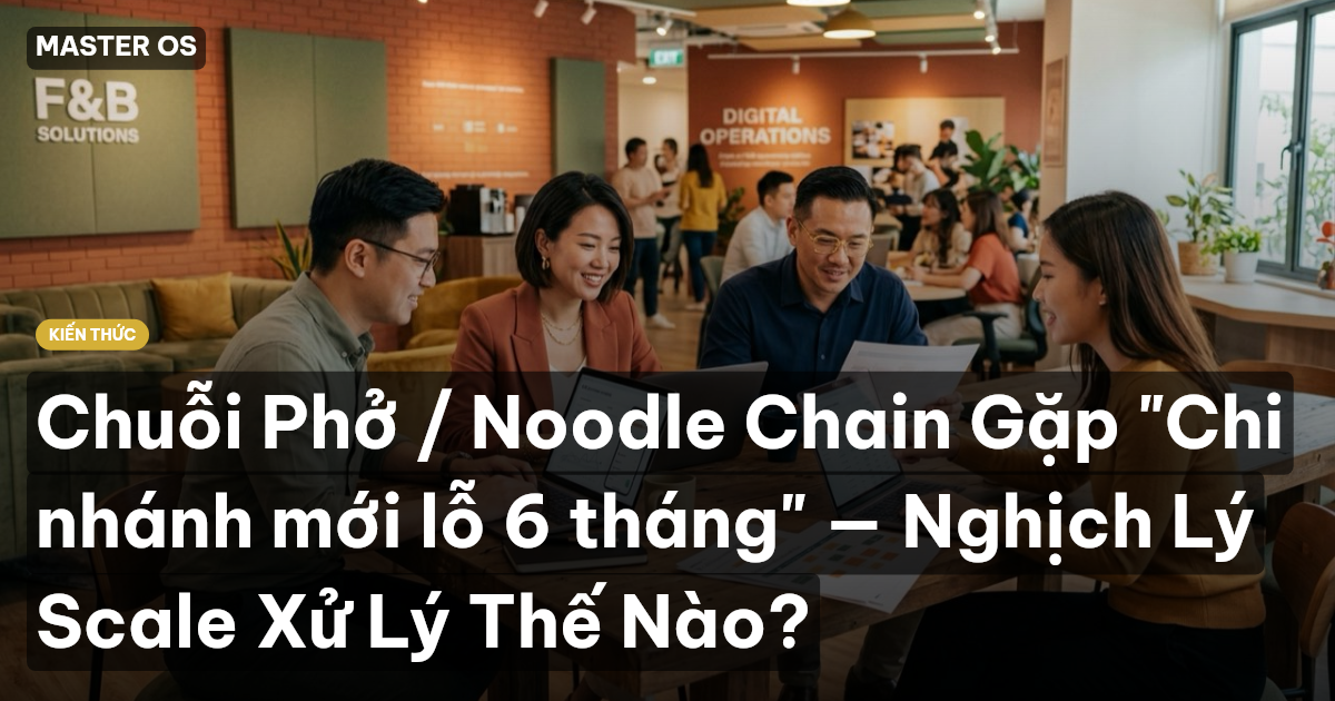 Chuỗi Phở / Noodle Chain Gặp "Chi nhánh mới lỗ 6 tháng" — Nghịch Lý Scale Xử Lý Thế Nào?