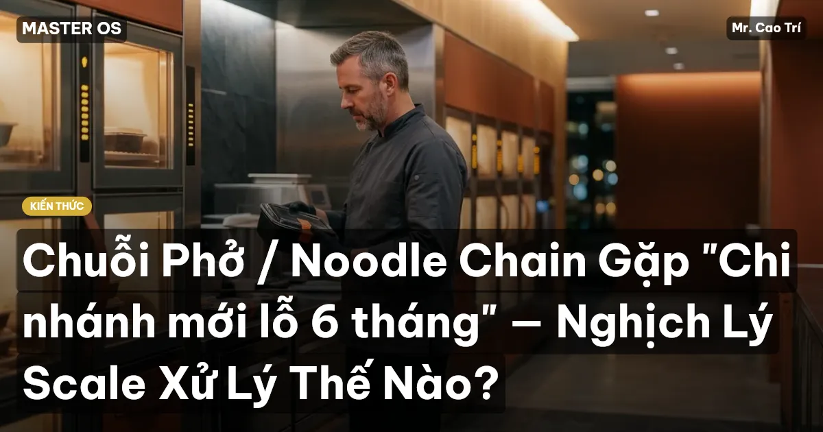 Chuỗi Phở / Noodle Chain Gặp "Chi nhánh mới lỗ 6 tháng" — Nghịch Lý Scale Xử Lý Thế Nào?