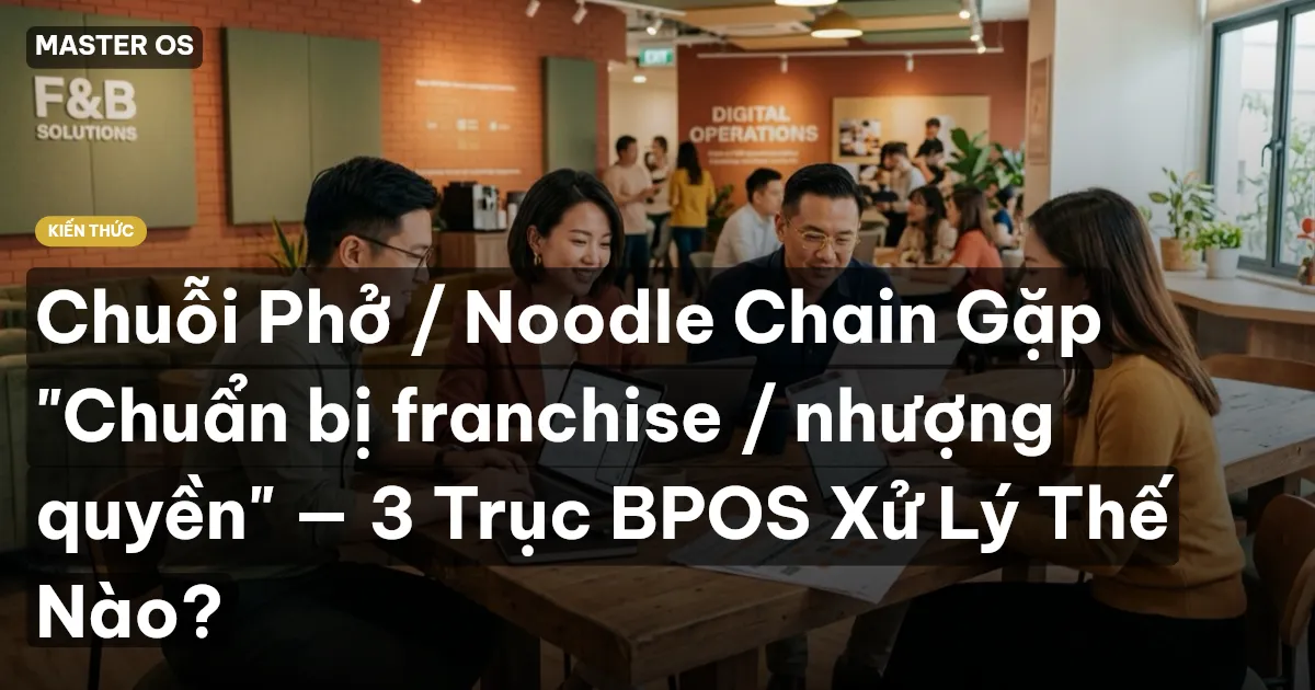 Chuỗi Phở / Noodle Chain Gặp "Chuẩn bị franchise / nhượng quyền" — 3 Trục BPOS Xử Lý Thế Nào?