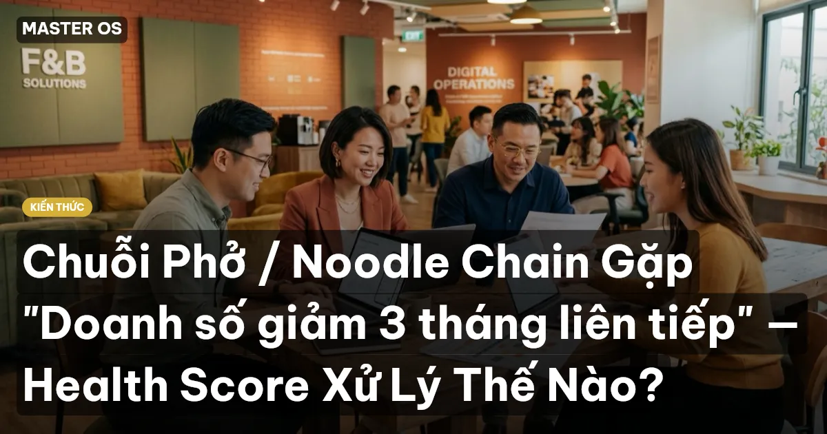 Chuỗi Phở / Noodle Chain Gặp "Doanh số giảm 3 tháng liên tiếp" — Health Score Xử Lý Thế Nào?
