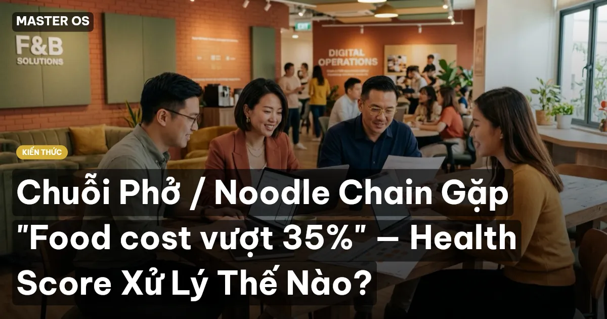 Chuỗi Phở / Noodle Chain Gặp "Food cost vượt 35%" — Health Score Xử Lý Thế Nào?