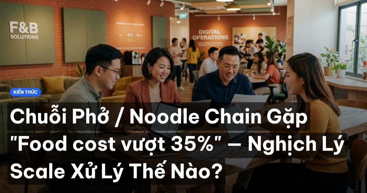 Chuỗi Phở / Noodle Chain Gặp "Food cost vượt 35%" — Nghịch Lý Scale Xử Lý Thế Nào?