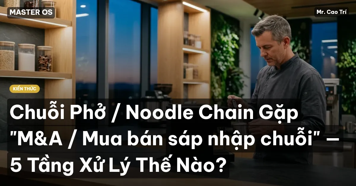 Chuỗi Phở / Noodle Chain Gặp "M&A / Mua bán sáp nhập chuỗi" — 5 Tầng Xử Lý Thế Nào?