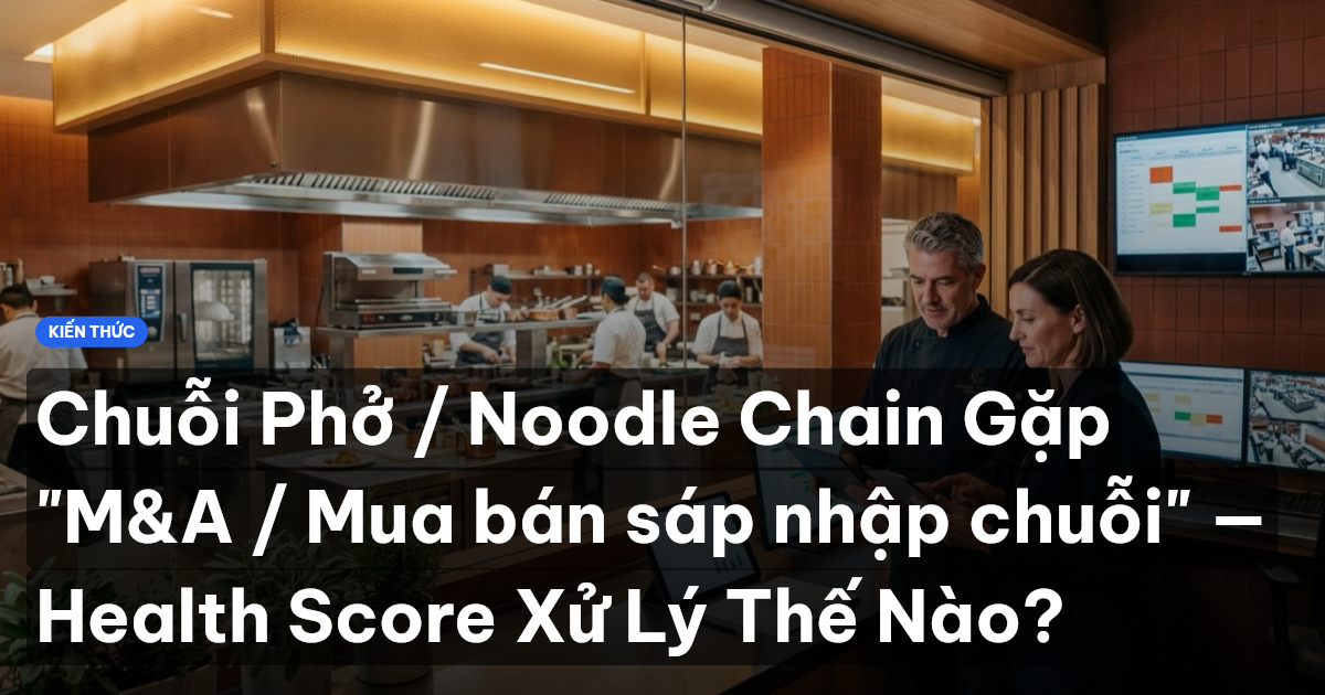 Chuỗi Phở / Noodle Chain Gặp "M&A / Mua bán sáp nhập chuỗi" — Health Score Xử Lý Thế Nào?