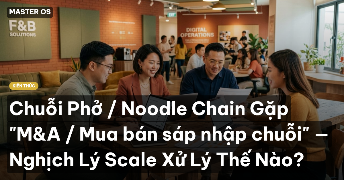 Chuỗi Phở / Noodle Chain Gặp "M&A / Mua bán sáp nhập chuỗi" — Nghịch Lý Scale Xử Lý Thế Nào?