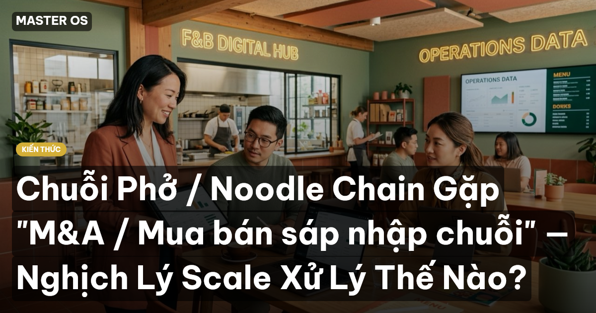 Chuỗi Phở / Noodle Chain Gặp "M&A / Mua bán sáp nhập chuỗi" — Nghịch Lý Scale Xử Lý Thế Nào?