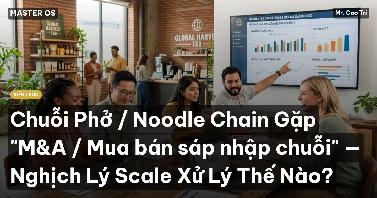 Chuỗi Phở / Noodle Chain Gặp "M&A / Mua bán sáp nhập chuỗi" — Nghịch Lý Scale Xử Lý Thế Nào?