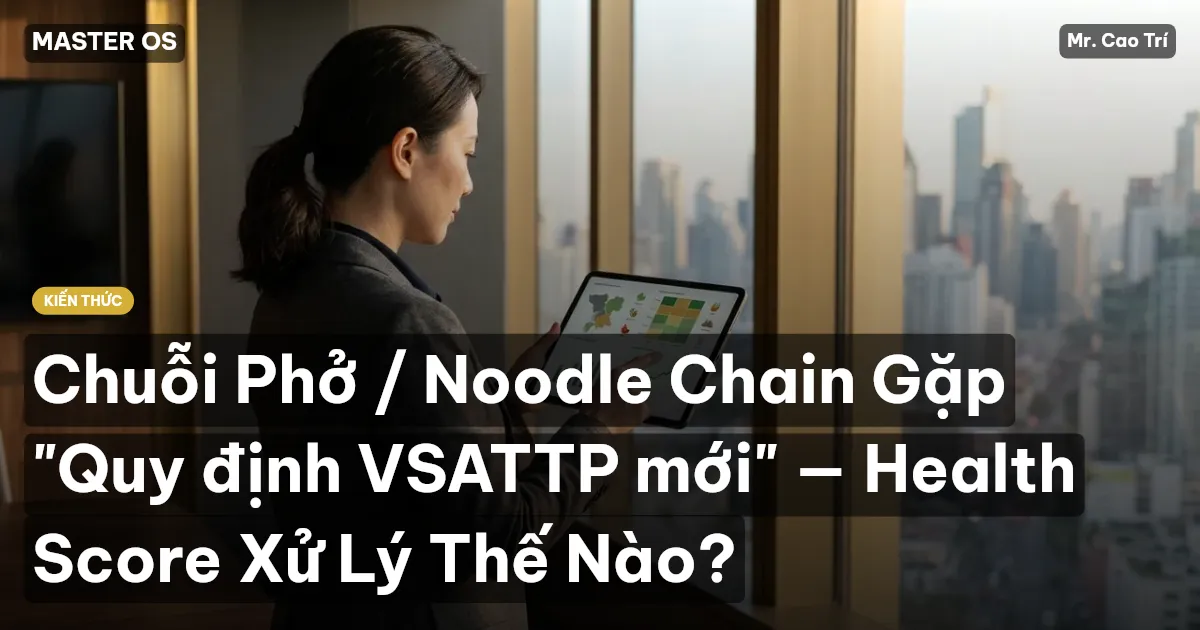 Chuỗi Phở / Noodle Chain Gặp "Quy định VSATTP mới" — Health Score Xử Lý Thế Nào?