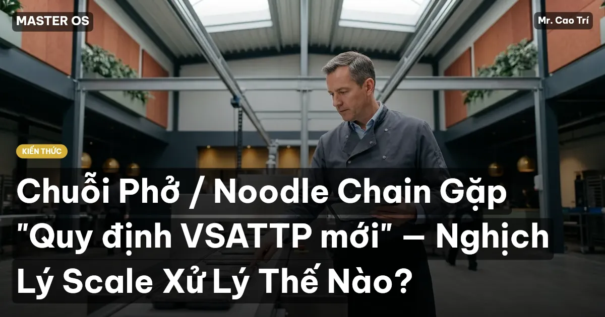 Chuỗi Phở / Noodle Chain Gặp "Quy định VSATTP mới" — Nghịch Lý Scale Xử Lý Thế Nào?