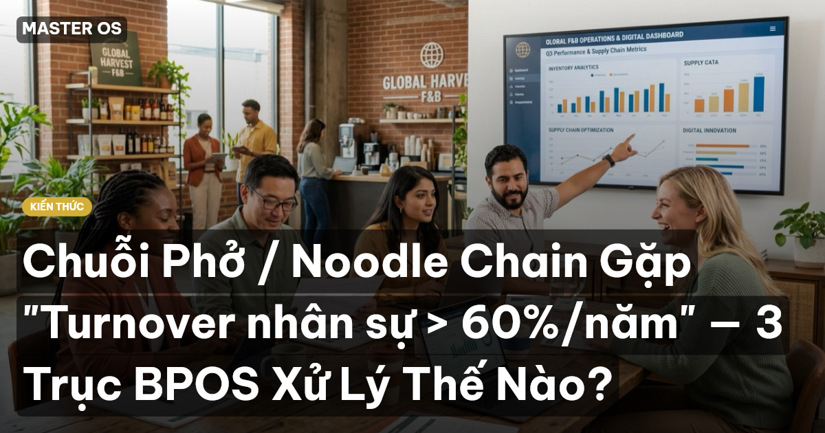 Chuỗi Phở / Noodle Chain Gặp "Turnover nhân sự > 60%/năm" — 3 Trục BPOS Xử Lý Thế Nào?