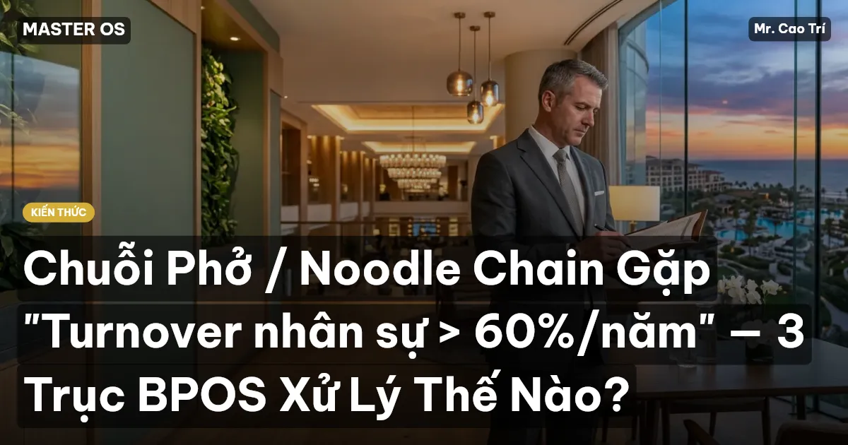 Chuỗi Phở / Noodle Chain Gặp "Turnover nhân sự > 60%/năm" — 3 Trục BPOS Xử Lý Thế Nào?