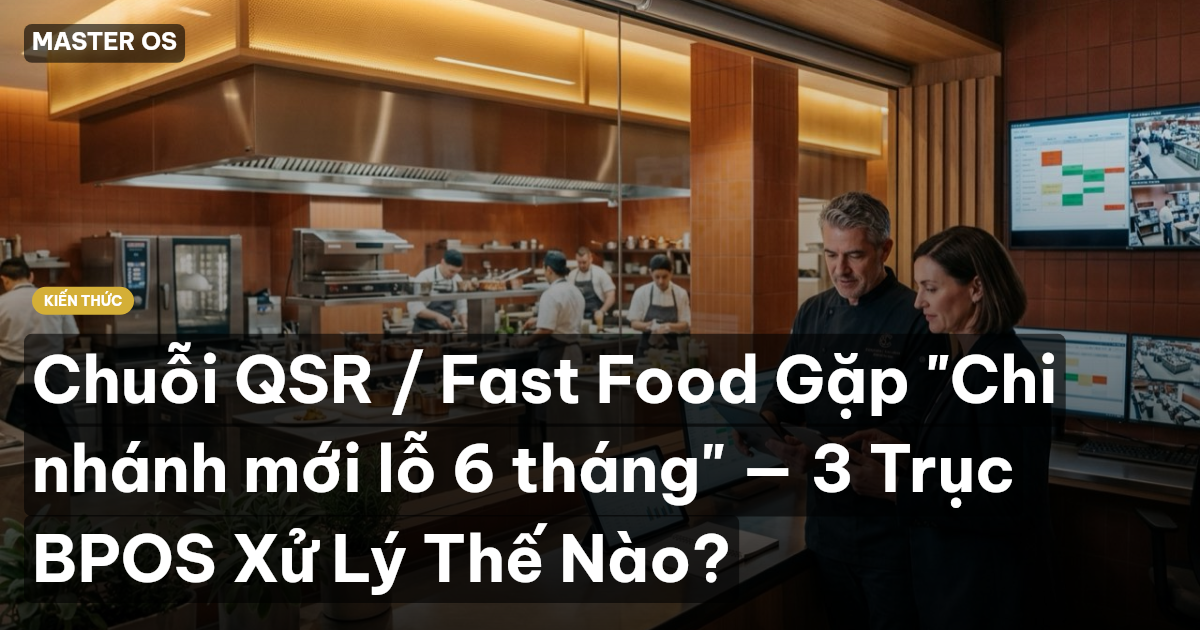Chuỗi QSR / Fast Food Gặp "Chi nhánh mới lỗ 6 tháng" — 3 Trục BPOS Xử Lý Thế Nào?