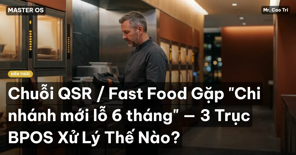 Chuỗi QSR / Fast Food Gặp "Chi nhánh mới lỗ 6 tháng" — 3 Trục BPOS Xử Lý Thế Nào?