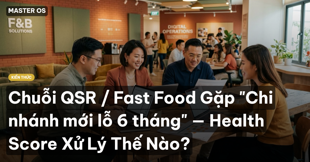 Chuỗi QSR / Fast Food Gặp "Chi nhánh mới lỗ 6 tháng" — Health Score Xử Lý Thế Nào?