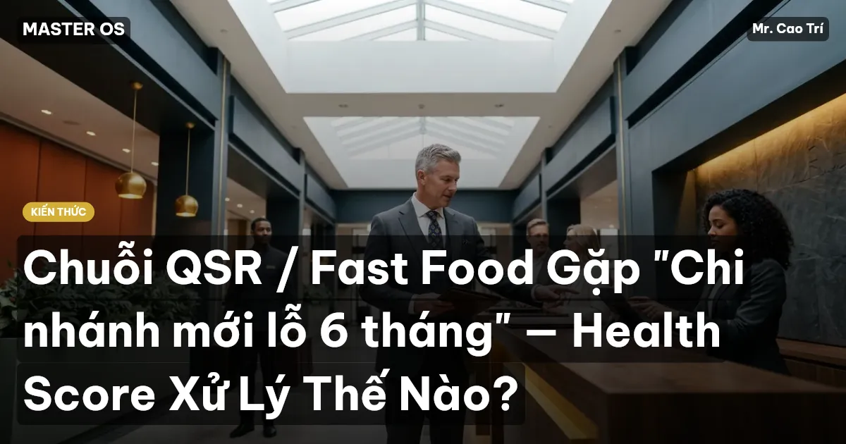 Chuỗi QSR / Fast Food Gặp "Chi nhánh mới lỗ 6 tháng" — Health Score Xử Lý Thế Nào?