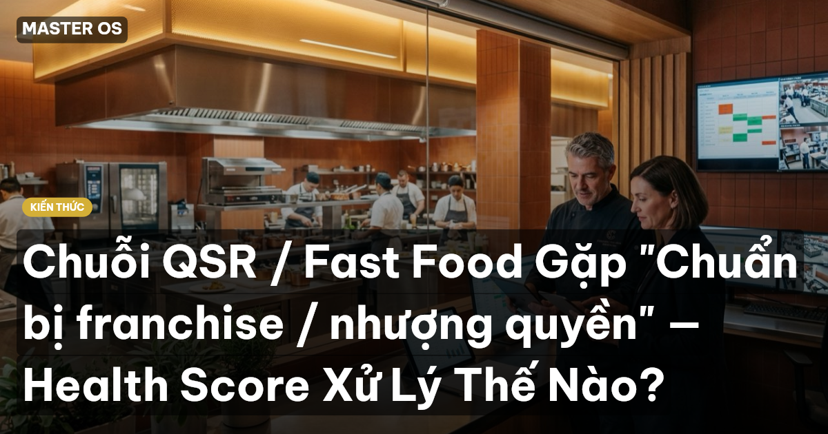 Chuỗi QSR / Fast Food Gặp "Chuẩn bị franchise / nhượng quyền" — Health Score Xử Lý Thế Nào?