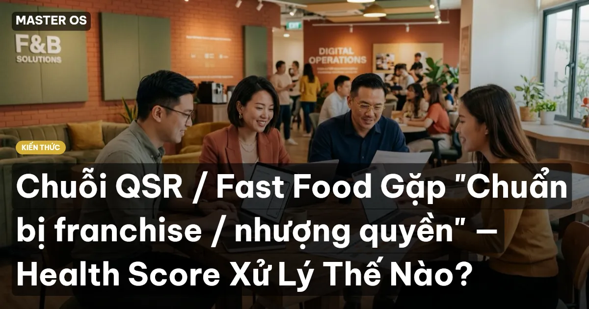 Chuỗi QSR / Fast Food Gặp "Chuẩn bị franchise / nhượng quyền" — Health Score Xử Lý Thế Nào?