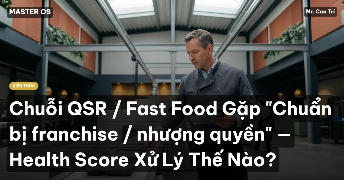 Chuỗi QSR / Fast Food Gặp "Chuẩn bị franchise / nhượng quyền" — Health Score Xử Lý Thế Nào?