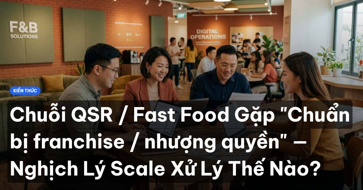 Chuỗi QSR / Fast Food Gặp "Chuẩn bị franchise / nhượng quyền" — Nghịch Lý Scale Xử Lý Thế Nào?