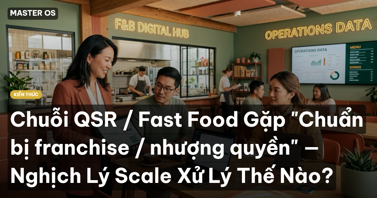 Chuỗi QSR / Fast Food Gặp "Chuẩn bị franchise / nhượng quyền" — Nghịch Lý Scale Xử Lý Thế Nào?