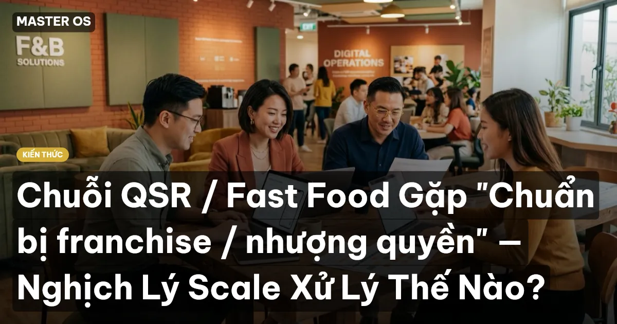 Chuỗi QSR / Fast Food Gặp "Chuẩn bị franchise / nhượng quyền" — Nghịch Lý Scale Xử Lý Thế Nào?
