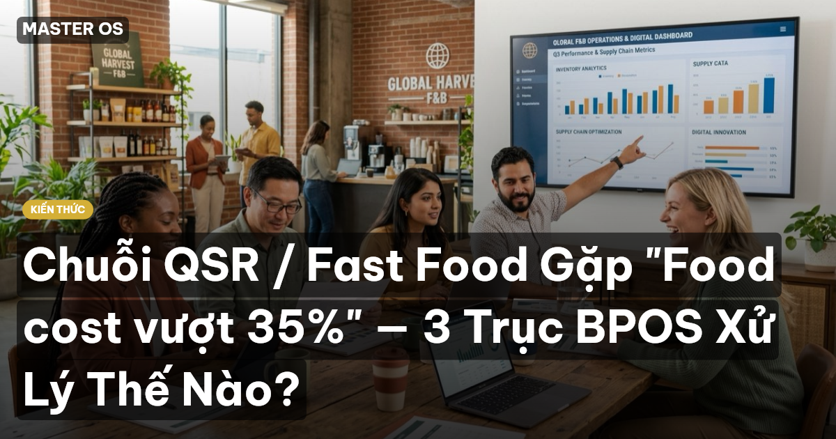 Chuỗi QSR / Fast Food Gặp "Food cost vượt 35%" — 3 Trục BPOS Xử Lý Thế Nào?