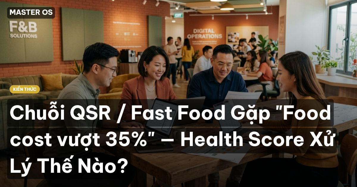 Chuỗi QSR / Fast Food Gặp "Food cost vượt 35%" — Health Score Xử Lý Thế Nào?