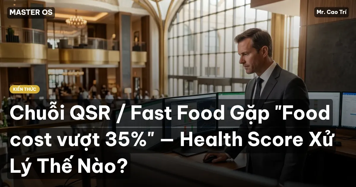 Chuỗi QSR / Fast Food Gặp "Food cost vượt 35%" — Health Score Xử Lý Thế Nào?