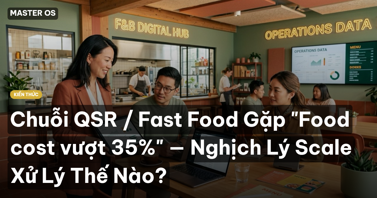 Chuỗi QSR / Fast Food Gặp "Food cost vượt 35%" — Nghịch Lý Scale Xử Lý Thế Nào?