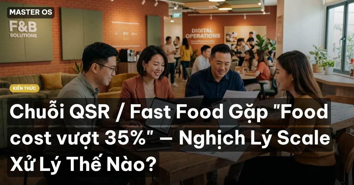 Chuỗi QSR / Fast Food Gặp "Food cost vượt 35%" — Nghịch Lý Scale Xử Lý Thế Nào?