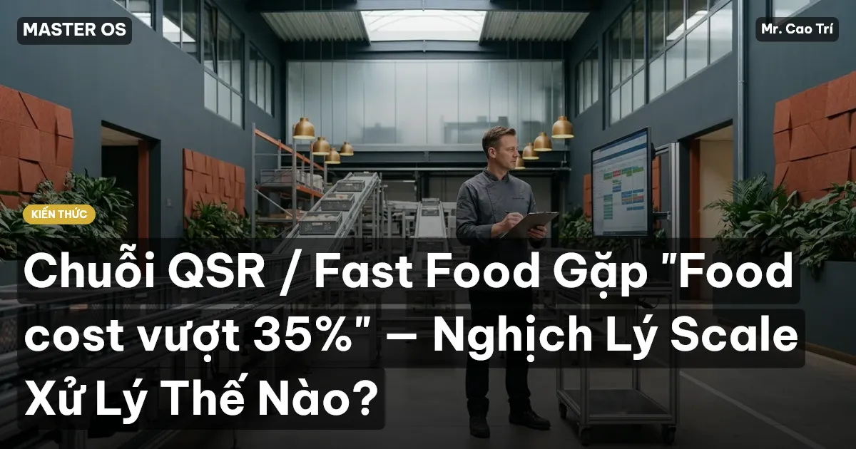 Chuỗi QSR / Fast Food Gặp "Food cost vượt 35%" — Nghịch Lý Scale Xử Lý Thế Nào?