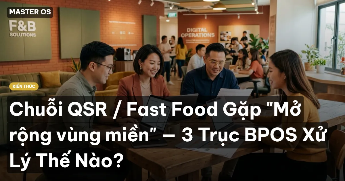 Chuỗi QSR / Fast Food Gặp "Mở rộng vùng miền" — 3 Trục BPOS Xử Lý Thế Nào?