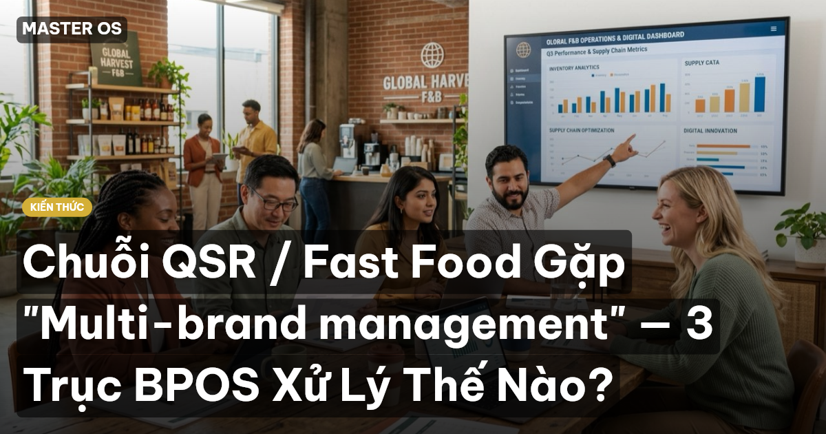 Chuỗi QSR / Fast Food Gặp "Multi-brand management" — 3 Trục BPOS Xử Lý Thế Nào?