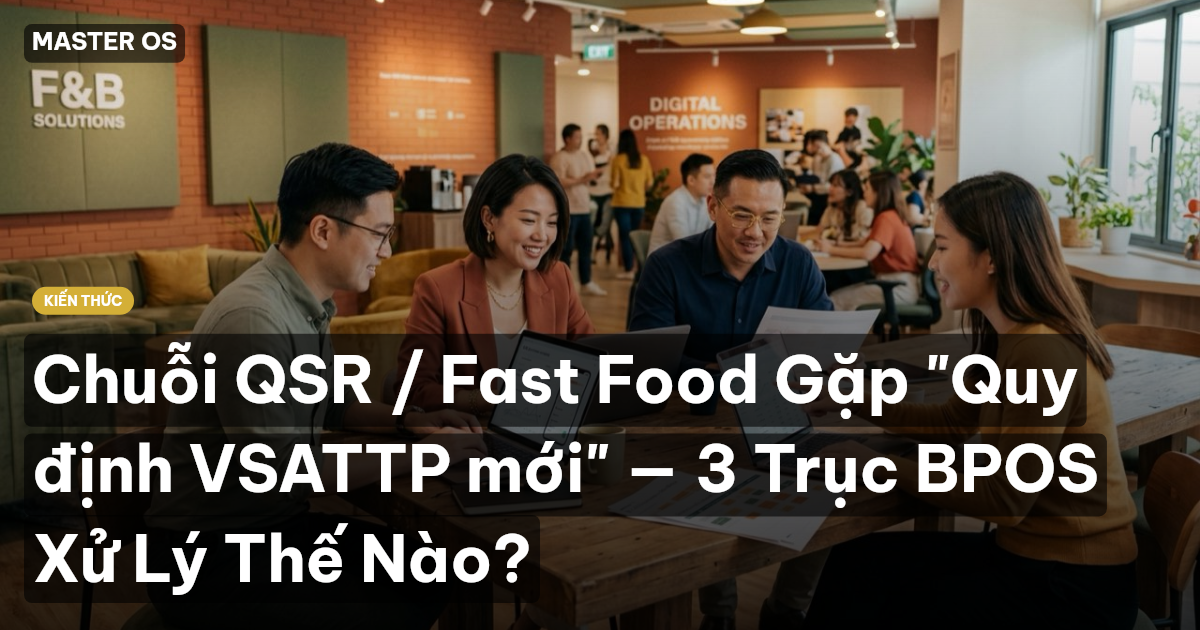 Chuỗi QSR / Fast Food Gặp "Quy định VSATTP mới" — 3 Trục BPOS Xử Lý Thế Nào?