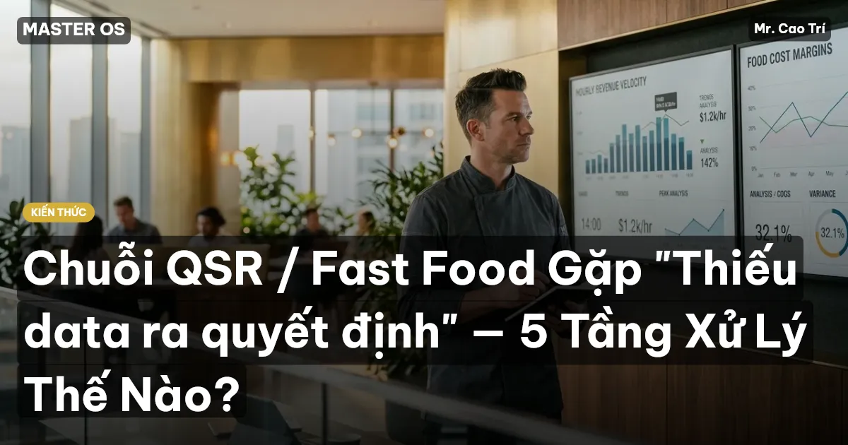 Chuỗi QSR / Fast Food Gặp "Thiếu data ra quyết định" — 5 Tầng Xử Lý Thế Nào?