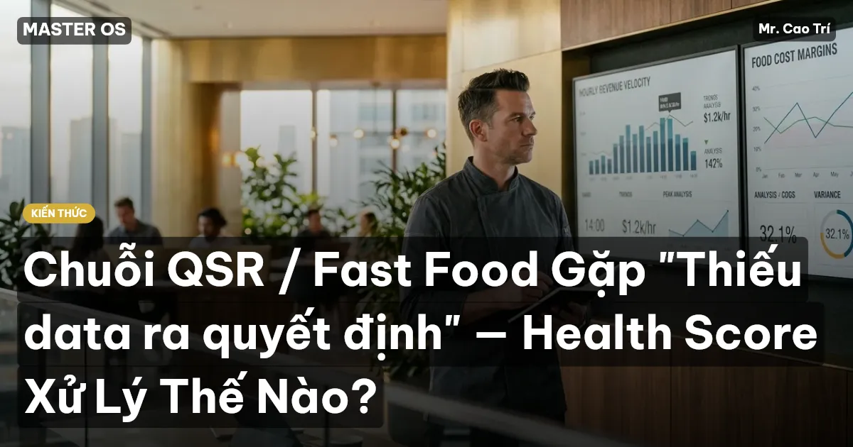 Chuỗi QSR / Fast Food Gặp "Thiếu data ra quyết định" — Health Score Xử Lý Thế Nào?