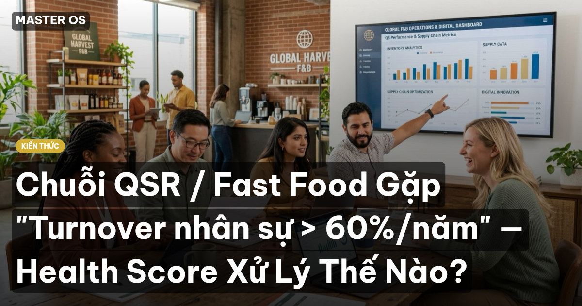 Chuỗi QSR / Fast Food Gặp "Turnover nhân sự > 60%/năm" — Health Score Xử Lý Thế Nào?