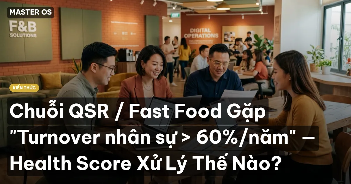 Chuỗi QSR / Fast Food Gặp "Turnover nhân sự > 60%/năm" — Health Score Xử Lý Thế Nào?