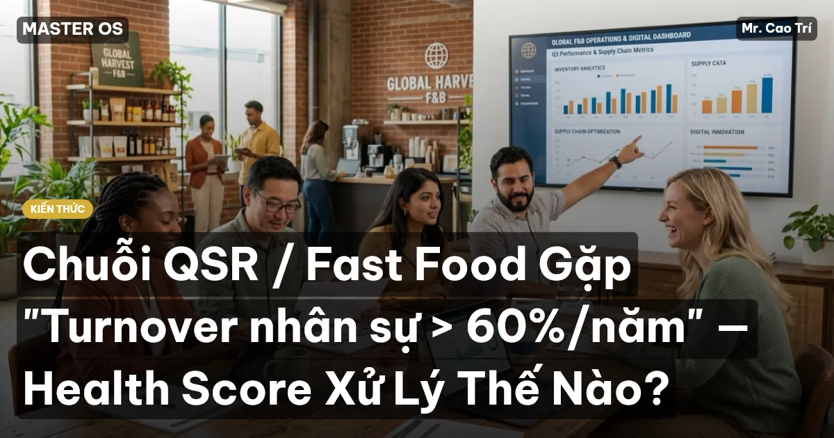 Chuỗi QSR / Fast Food Gặp "Turnover nhân sự > 60%/năm" — Health Score Xử Lý Thế Nào?