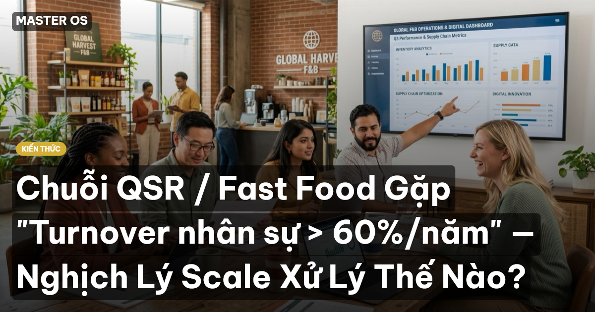 Chuỗi QSR / Fast Food Gặp "Turnover nhân sự > 60%/năm" — Nghịch Lý Scale Xử Lý Thế Nào?
