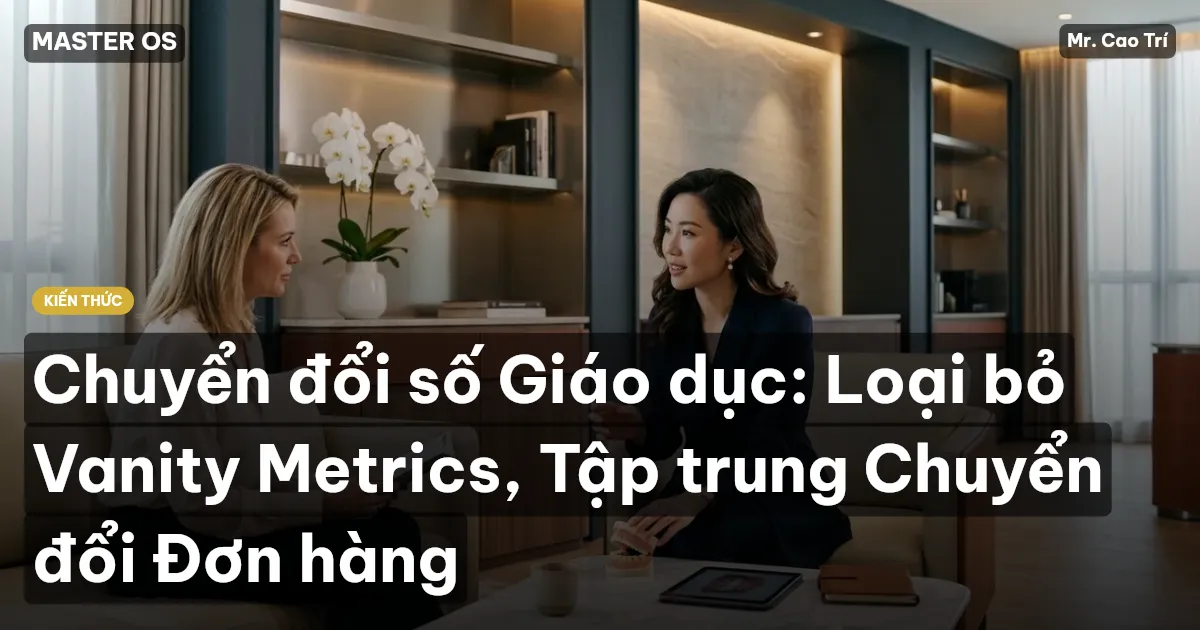 Chuyển đổi số Giáo dục: Loại bỏ Vanity Metrics, Tập trung Chuyển đổi Đơn hàng