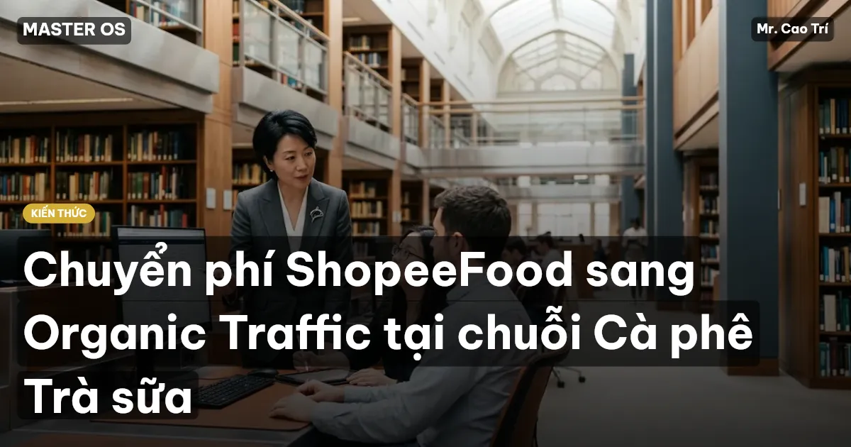 Chuyển phí ShopeeFood sang Organic Traffic tại chuỗi Cà phê Trà sữa