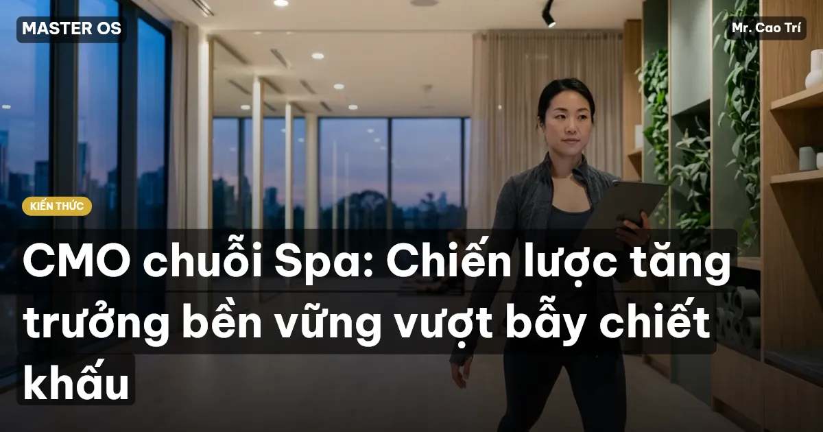 CMO chuỗi Spa: Chiến lược tăng trưởng bền vững vượt bẫy chiết khấu