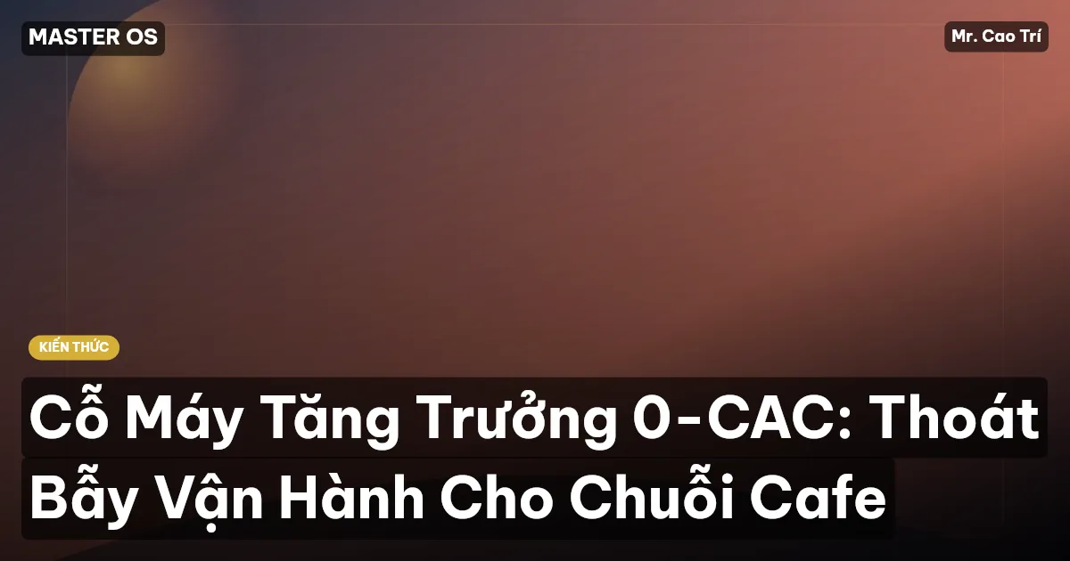 Cỗ Máy Tăng Trưởng 0-CAC: Thoát Bẫy Vận Hành Cho Chuỗi Cafe