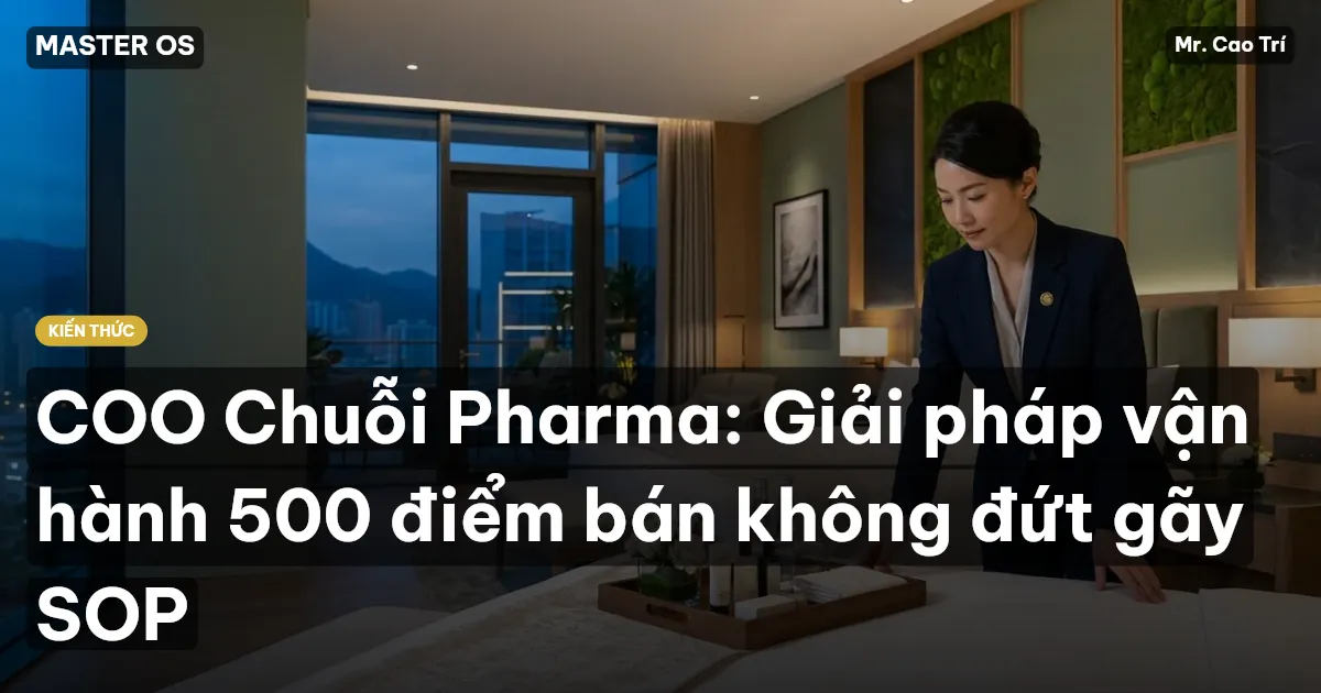COO Chuỗi Pharma: Giải pháp vận hành 500 điểm bán không đứt gãy SOP