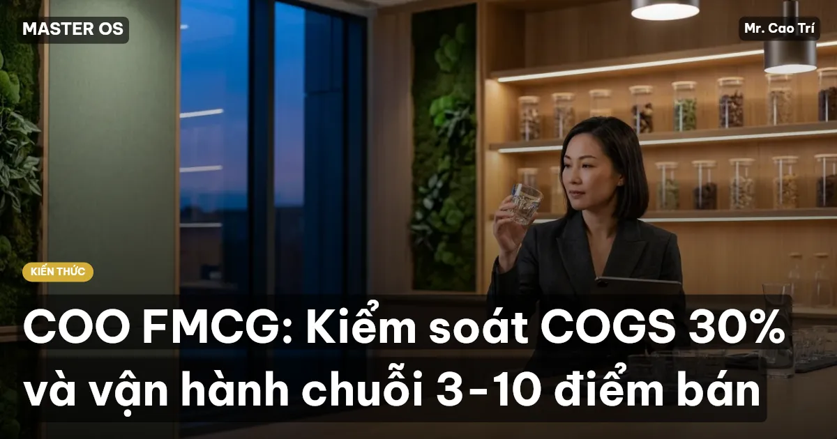 COO FMCG: Kiểm soát COGS 30% và vận hành chuỗi 3-10 điểm bán