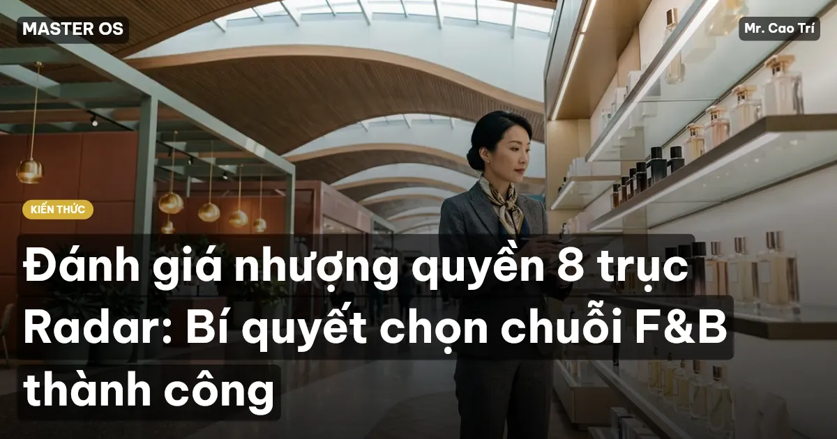 Đánh giá nhượng quyền 8 trục Radar: Bí quyết chọn chuỗi F&B thành công